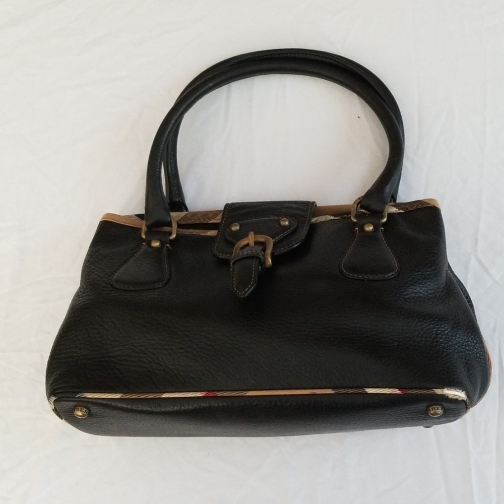 Black leather Burberry handbag